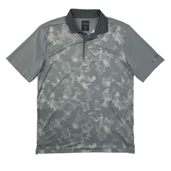 Greg Norman Polo Shirt Mens S Small Gray Tasso Elba Camo Rapi Vent Performance - Picture 1 of 11